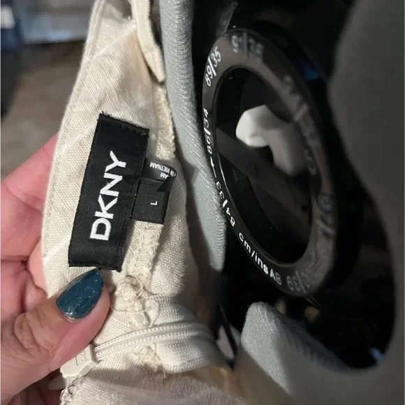 DKNY Beige Striped Jumpsuit - Picture 3 of 3